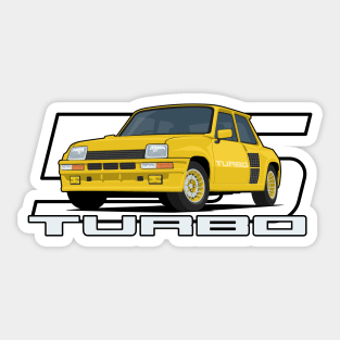 Car 5 Turbo 1980 yellow Sticker